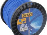 a spooled reel with a spool of blue thread
