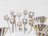a lot of different types of metal items on display