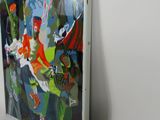 a picture of a painting hanging on the wall