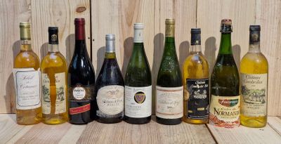 Lot de 9 bouteilles dont 2 Château Combrillac, Cotes de Berg…