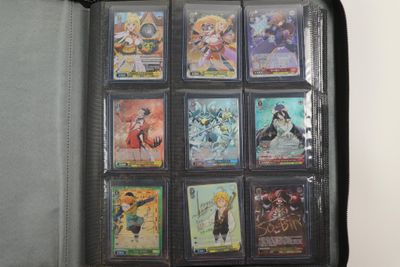 a lot of cards in this case on the table