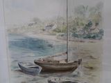 une image d'une peinture de bateaux sur l'eau