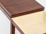 an image of a wooden table with a drawer underneath it