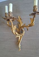 PAIRE D’APPLIQUES en bronze doré à trois bras de lumières fe… (photo 4)