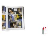an open book with a picture of a woman on it