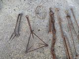 a lot of tools that are laying out on the ground