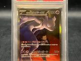 a close up of a pokemon trading card in a clear box