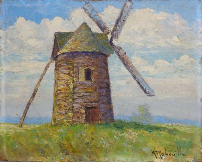 Armand RABOUILLE (1897-1955) " Moulin de Vaux-sur-Somme ".