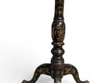 a black and gold table on a white background with a white background