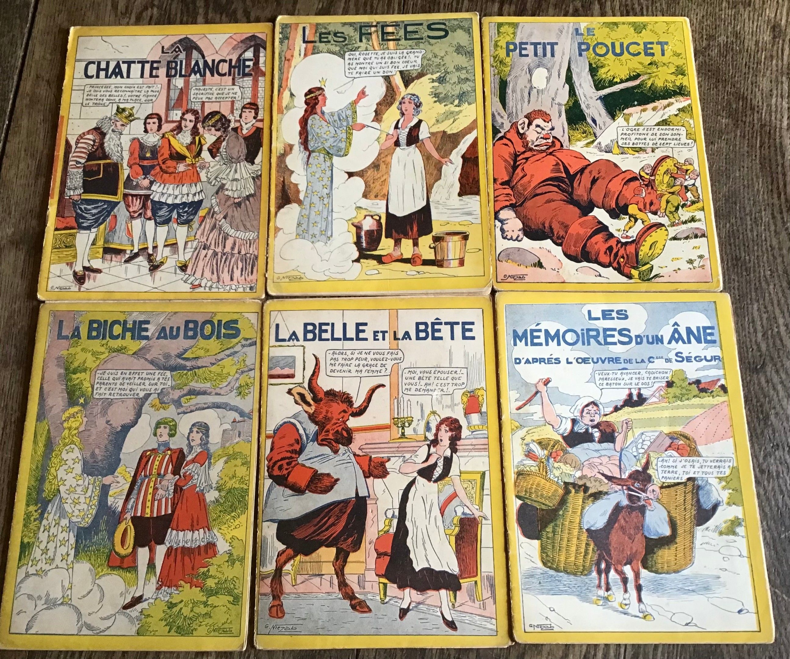 Les Merveilleuses Histoires racontées par l’image Les éditions modernes Illustrations de Gaston Niezab 6 albums rares...