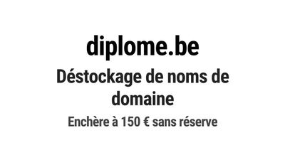 Nom de domaine diplome.be. Catégorie: Éducation et formation…