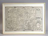 a framed map of the city of london in a gold frame