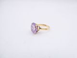 amethorate ring in 14k yellow gold