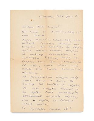 an old handwritten letter from a man who is writing a poem