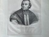 an old black and white photo of a man in a priest ' s robes