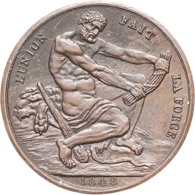 l'image d'une pièce de monnaie sur laquelle figure la statue d'un homme tenant un arc