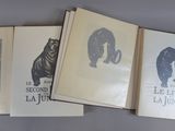 trois livres illustrés d'animaux, posés sur une table