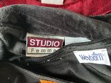 a close up of a pair of pants with a label on it