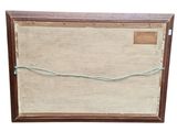 an image of a painting of a wooden frame with a rope on it