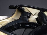 a close up of a hockey goalie ' s glove and glove