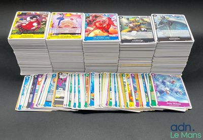 a lot of cards that are stacked on top of each other