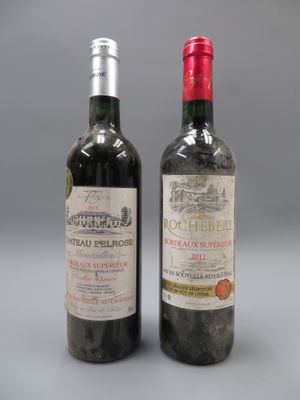 2 bouteilles Château Belrose Moncaillou Bordeaux Supérieur V…