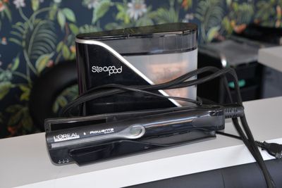 a hair dryer sitting on top of a table