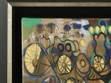 a picture of a painting on a wall with a black frame