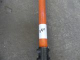 a close up of a baseball bat with a sticker on it