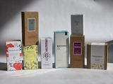 a lot of different boxes that are sitting on a table