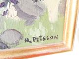 a picture of a painting of flowers in a vase
