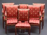 lot de six chaises avec assise rembourrée, rembourrée, rembourrée, rembourrée, rembourrée, rembourrée, rembourrée, rembourrée, rembourrée