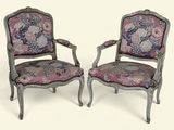 pair of louis xv style armchairs with floral upholstered upholstered upholstered upholstered upholstered upholstered upholstered uphol
