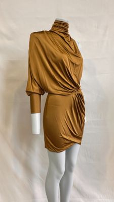 a mannequin wearing a brown dress on a mannequin mannequin mannequin mannequin mannequin mannequin mannequin mann