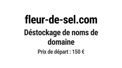 Nom de domaine fleur-de-sel.com.