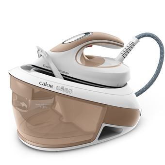a close up of a steam iron on a white surface