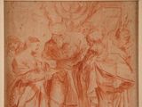 an image of a drawing of a woman holding a child