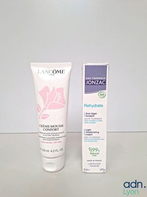 lanonme hydra hydrating cream and a tube of cream on a table