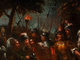 a painting of a group of men dressed in armor
