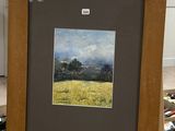 a picture of a picture of a field in a picture frame