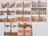 an old photo of a bunch of old photos of people and animals