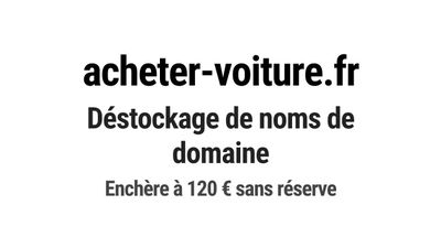 Nom de domaine acheter-voiture.