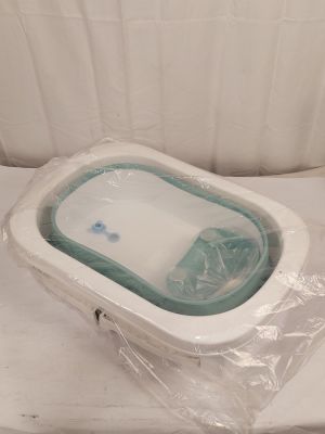 Baignoire pliable pour bébé - Blanc et Vert d'eau - Gain de …