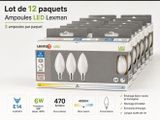 lot de 12 ampoules led lekman