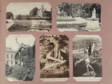 an old photo of a series of photographs of a woman in a garden