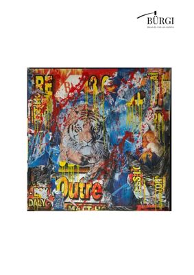 une image représentant un tableau représentant un tigre sur fond blanc