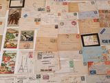 many different types of letters and stamps on the wall