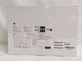 the back of a white box with a black label on it
