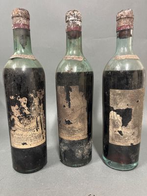 BORDEAUX - 3 bouteilles, Pomerol, Château Gazin, 1940 (1), p…