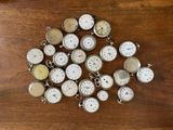 a lot of clocks that are sitting on a table